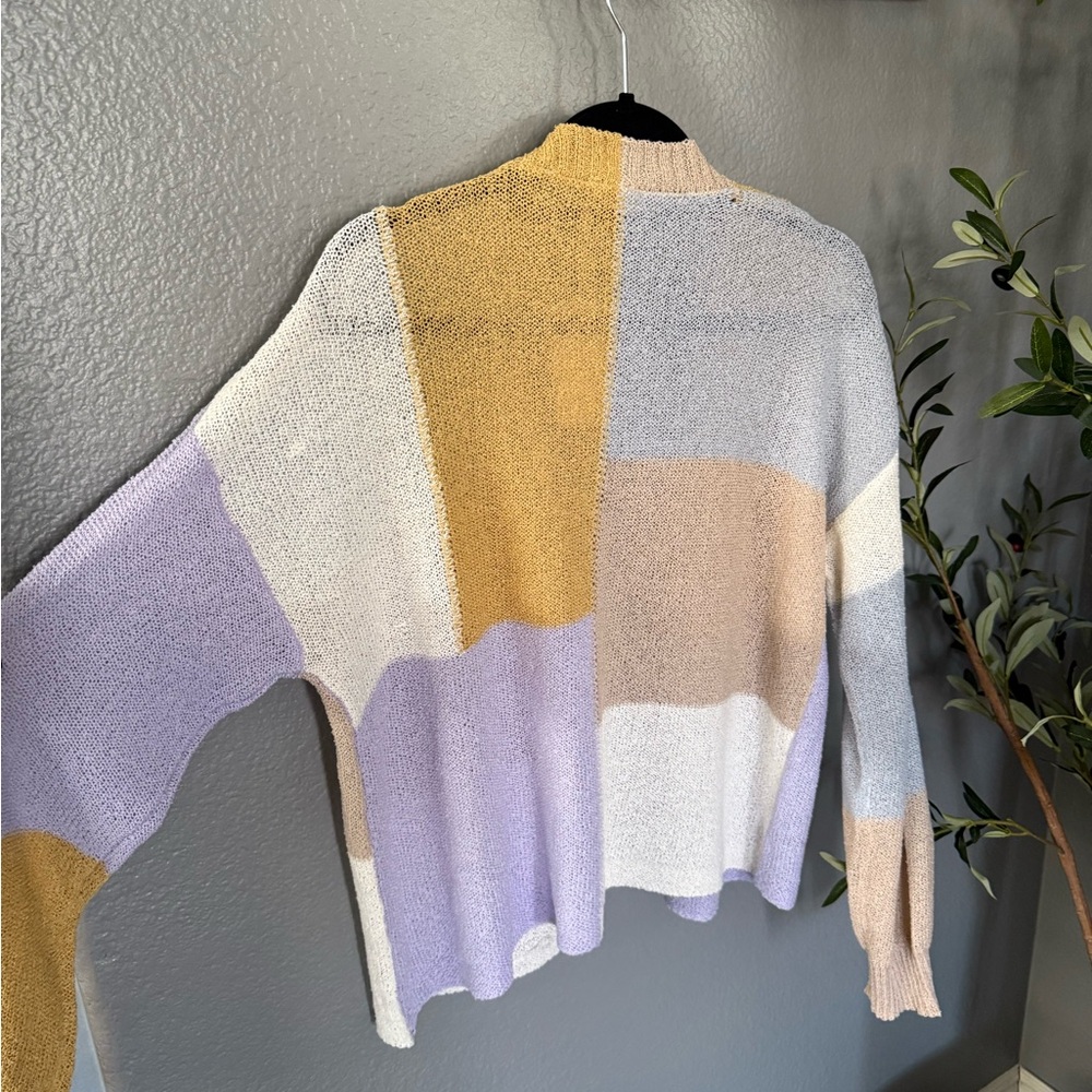 Hem & Thread Colorblock Cardigan Sweater - Picture 4 of 10